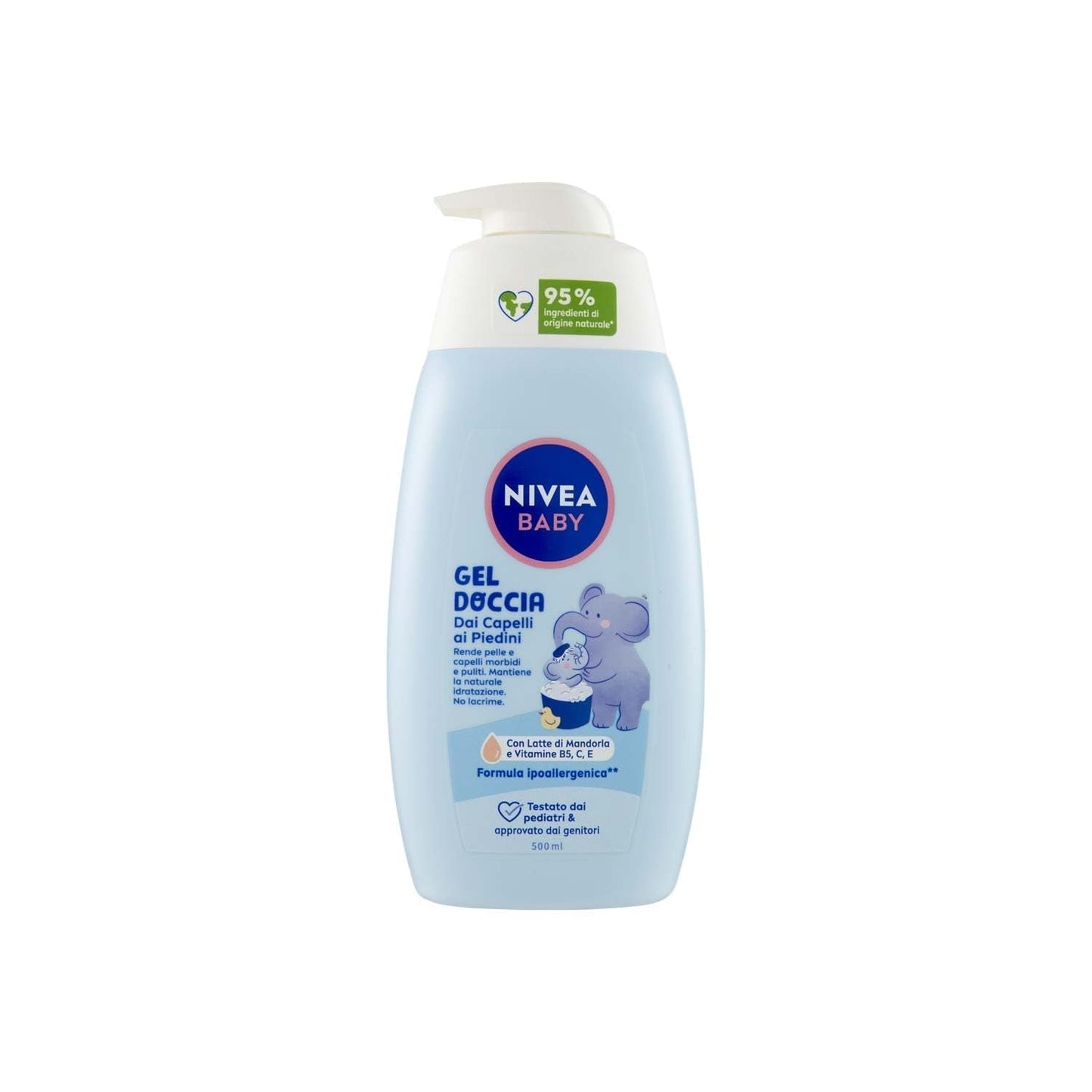NIVEA BABY żel pod prysznic do włosów na nogach 500 ml, płyn do kąpieli dla dzieci dla miękkiej i czystej skóry i włosów, płyn do kąpieli dla dzieci z ochroną przed łzawieniem, nawilżający i delikatny szampon dla dzieci Dzieci - Kąpiel i pielęgnacja Naty Shop Tytuł domyślny