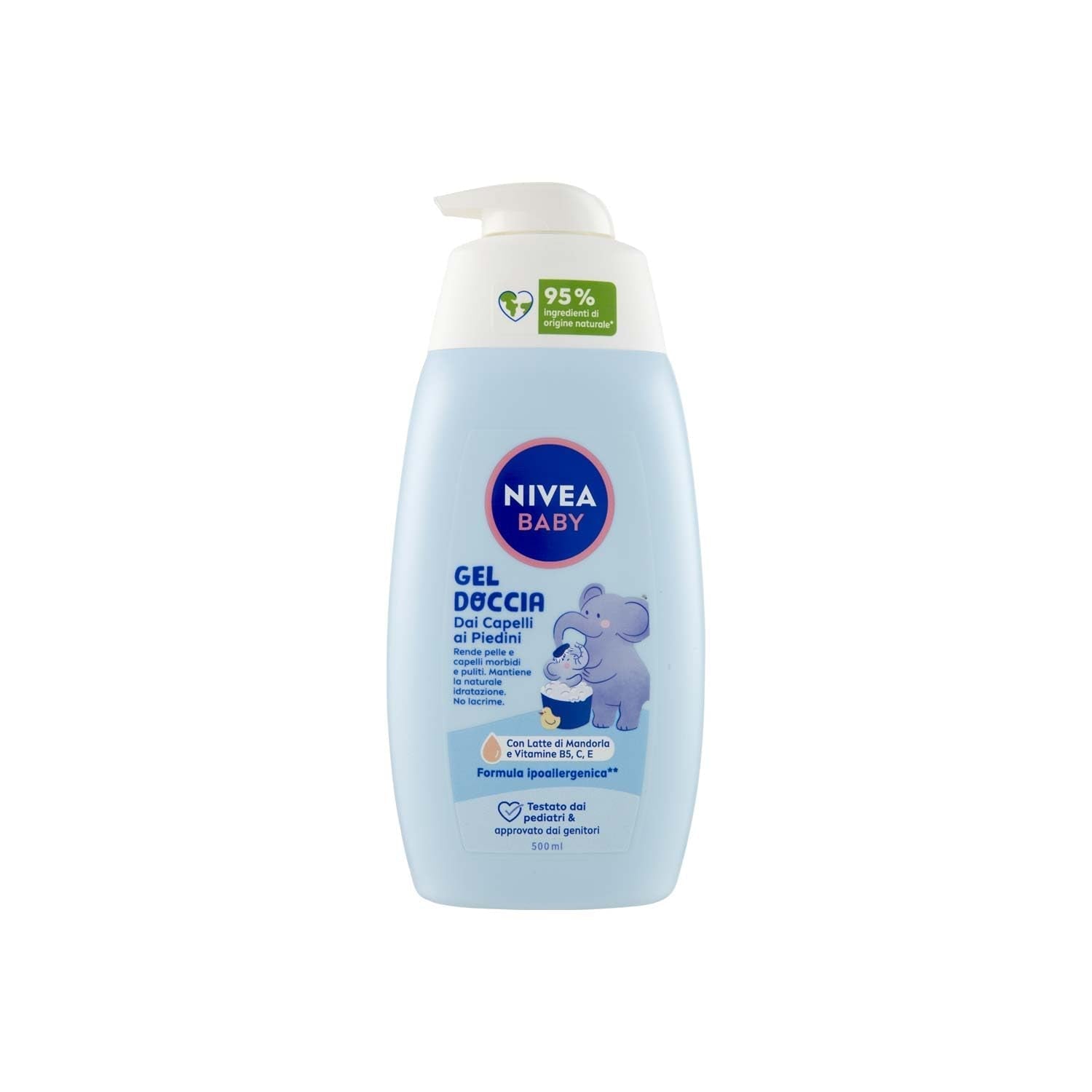 NIVEA BABY żel pod prysznic do włosów na nogach 500 ml, płyn do kąpieli dla dzieci dla miękkiej i czystej skóry i włosów, płyn do kąpieli dla dzieci z ochroną przed łzawieniem, nawilżający i delikatny szampon dla dzieci Dzieci - Kąpiel i pielęgnacja Naty Shop Tytuł domyślny