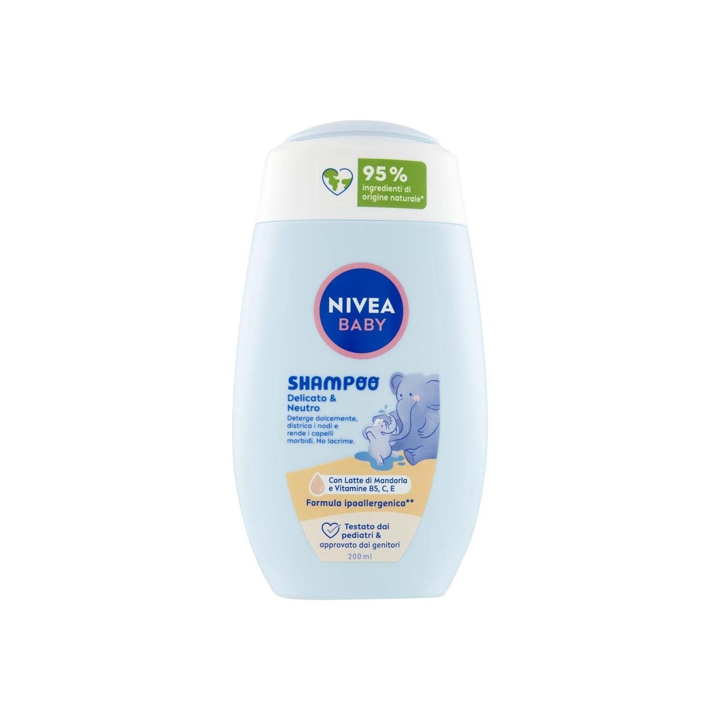 NIVEA BABY Szampon delikatny i neutralny 200 ml - Z ochroną przed łzawieniem, bez siarczanów, dla miękkich i niesplątanych włosów Dzieci - Kąpiel i pielęgnacja skóry Naty Shop Tytuł domyślny