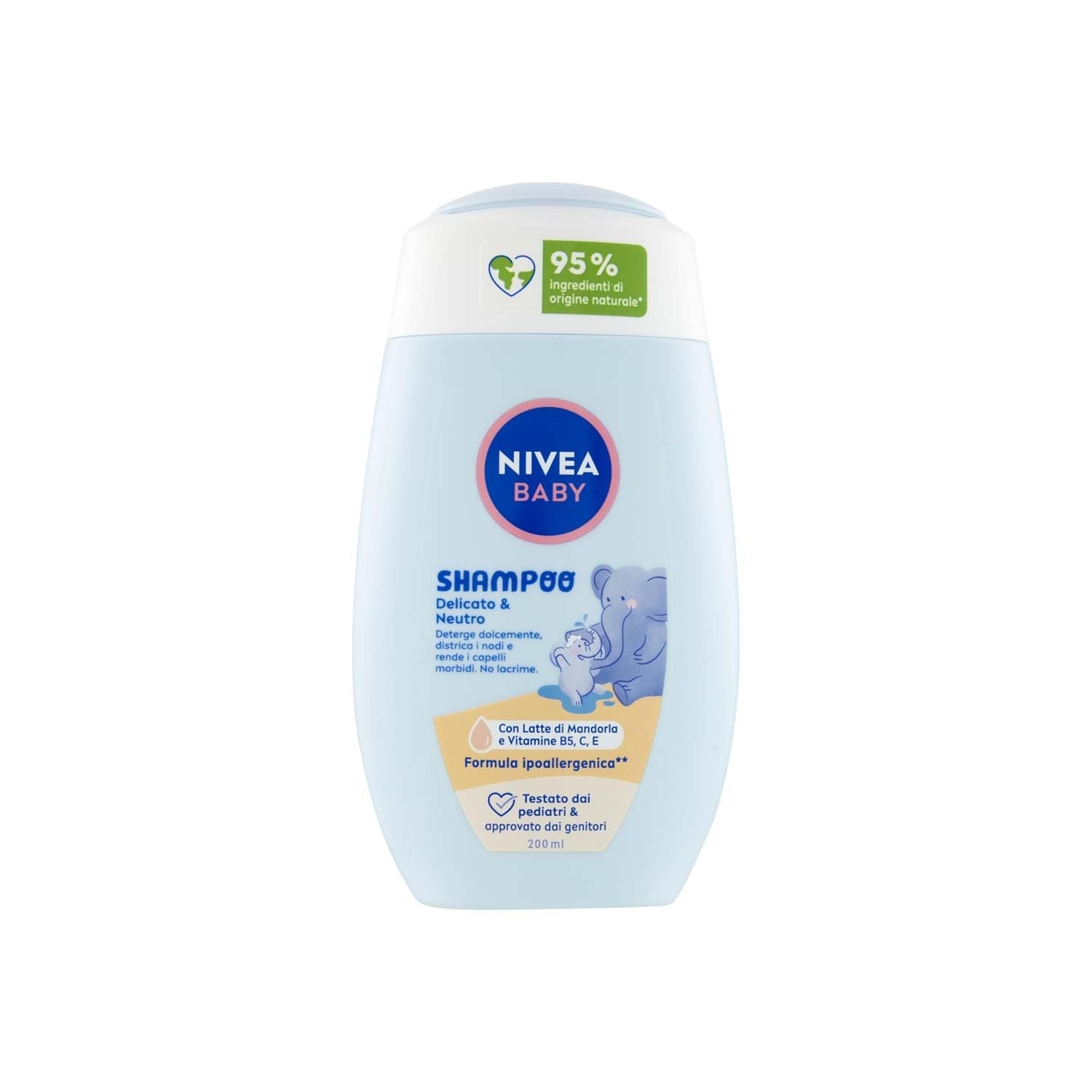 NIVEA BABY Szampon delikatny i neutralny 200 ml - Z ochroną przed łzawieniem, bez siarczanów, dla miękkich i niesplątanych włosów Dzieci - Kąpiel i pielęgnacja skóry Naty Shop Tytuł domyślny