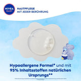 NIVEA BABY szampon i kąpiel od stóp do głów, delikatny wegański szampon do dziecięcej skóry i włosów z olejkiem migdałowym, relaksujący żel pod prysznic o hipoalergicznej formule bez parabenów i mikroplastików (200 ml) Dzieci - Kąpiel i pielęgnacja Naty Shop