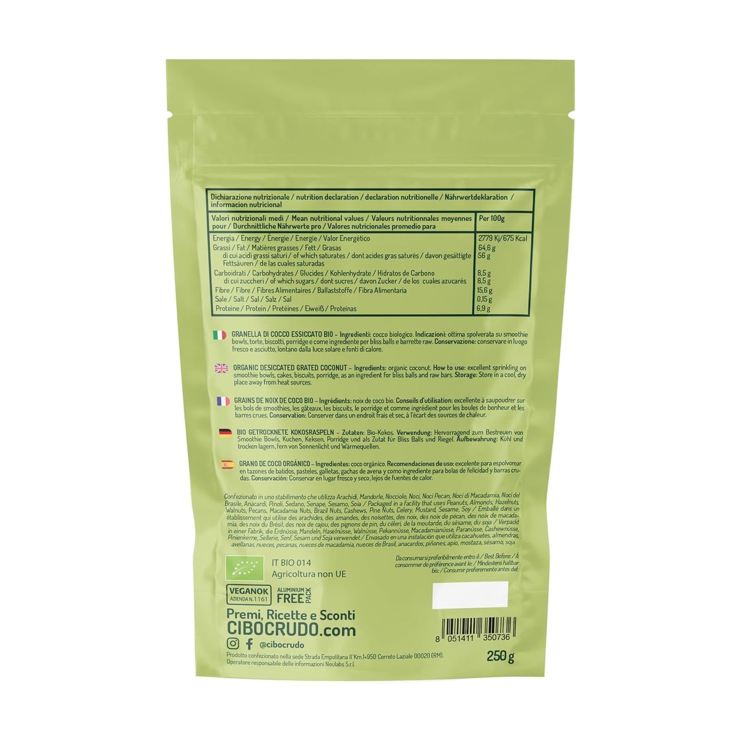 Rozdrobniony organiczny kokos - 200g. Suszone chipsy kokosowe Niesłodzone i suche. Płatki kokosowe. Cipuri de nucă de cocos uscate la soare. Znakomite jako przekąska oraz do słodkich przepisów Naty Shop Dehydrated Products