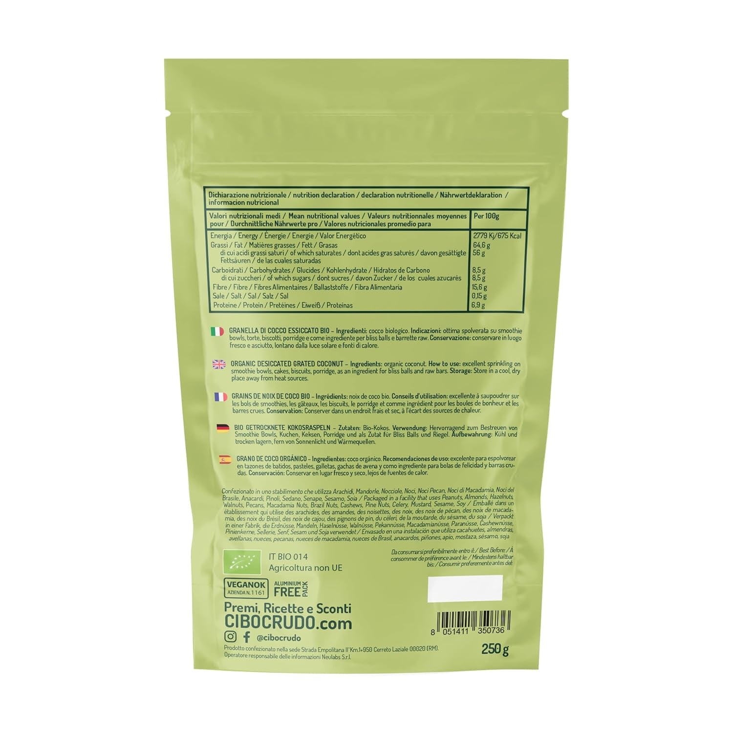 Rozdrobniony organiczny kokos - 200g. Suszone chipsy kokosowe Niesłodzone i suche. Płatki kokosowe. Cipuri de nucă de cocos uscate la soare. Znakomite jako przekąska oraz do słodkich przepisów Naty Shop Dehydrated Products