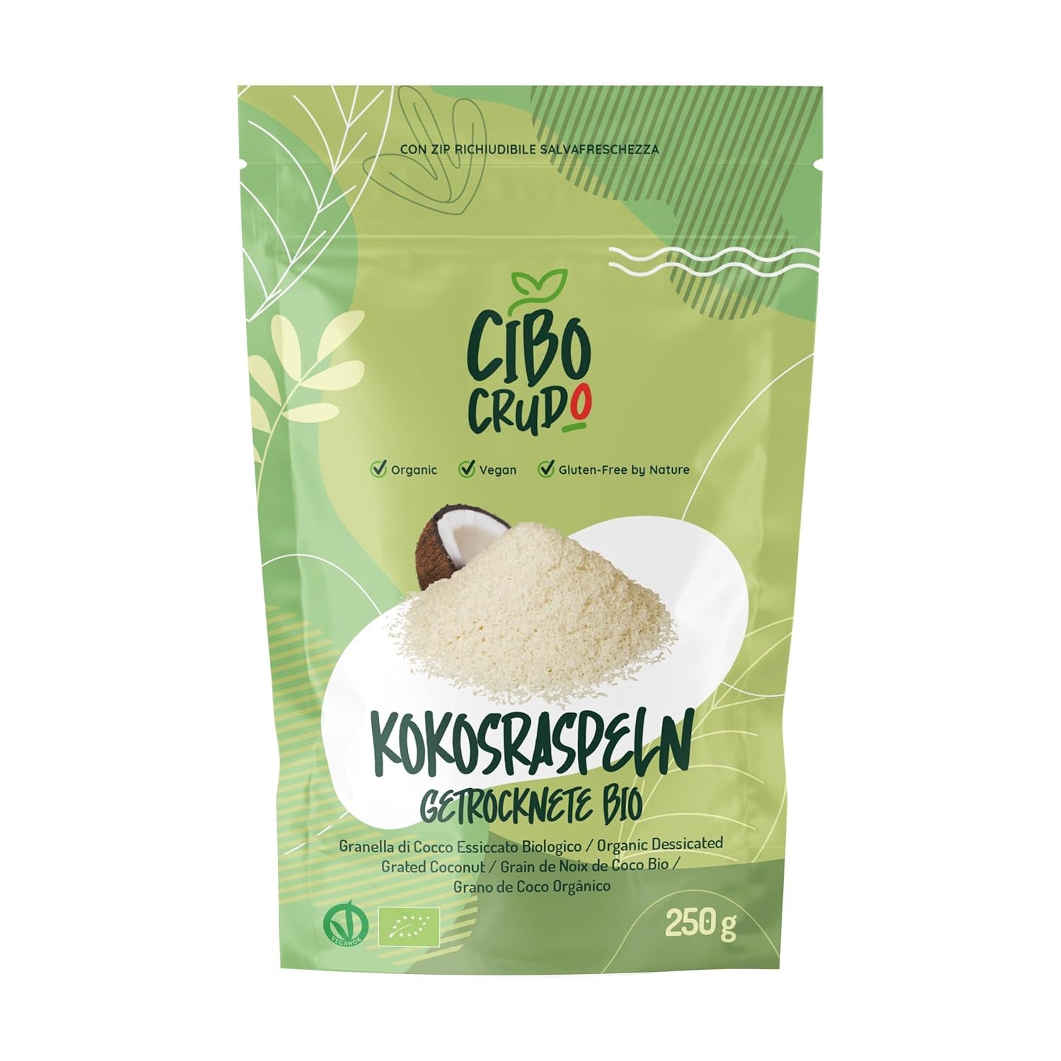 Rozdrobniony organiczny kokos - 200g. Suszone chipsy kokosowe Niesłodzone i suche. Coconut flakes. Suszone na słońcu chipsy kokosowe. Doskonała jako przekąska i do słodkich przepisów. Naty Shop Produkty Suszone 250 G (1 Op.) Tarty Kokos