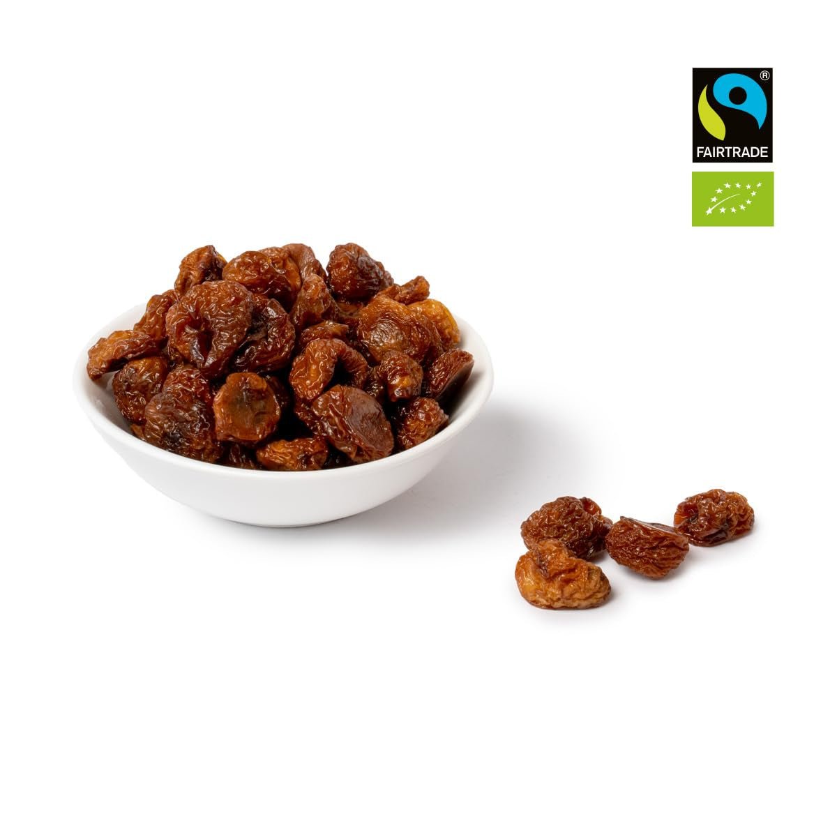 PAKKA - Organiczne suszone na słońcu złote wiśnie Fairtrade 500g, dziko zbierane żółte wiśnie, bez pestek, niesłodzone, bezpośrednio od drobnych rolników w Samarkandzie, Uzbekistan, wegańskie, 500g (1 opakowanie) Naty Shop Produkty suszone