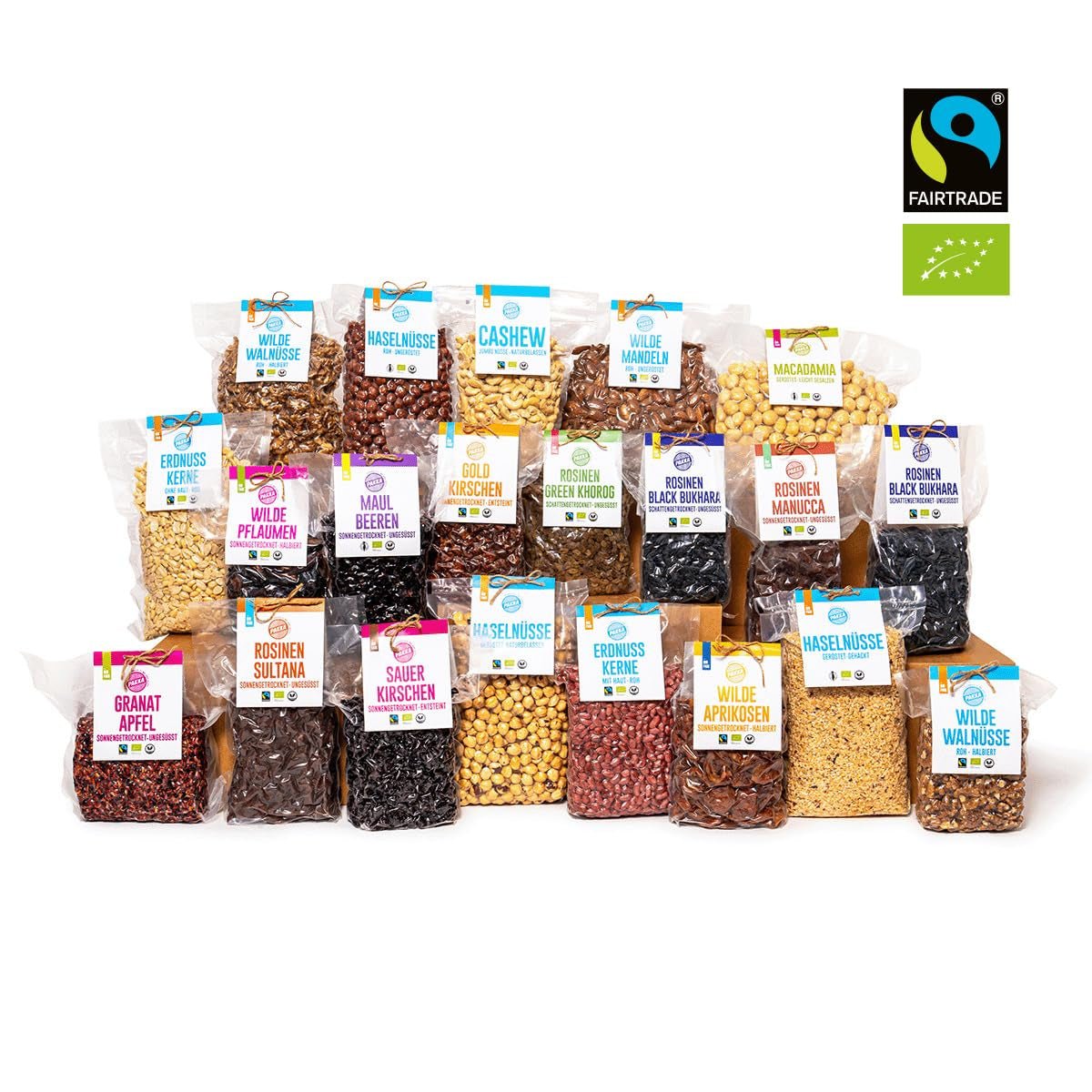 PAKKA - Suszone na słońcu organiczne wiśnie Fairtrade 750g, Dziko zebrane organiczne wiśnie, niesłodzone, niesłodzone bezpośrednio od drobnych rolników w Samarkandzie, Uzbekistan, Wegańskie, 750g Naty Shop Produkty suszone