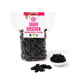 PAKKA - Suszone na słońcu organiczne wiśnie Fairtrade 750g, Dziko zebrane organiczne wiśnie, nienasiane, niesłodzone bezpośrednio od drobnych rolników w Samarkandzie, Uzbekistan, wegańskie, 750g Naty Shop Produkty suszone Wariant 1: 750 G (1 opakowanie)