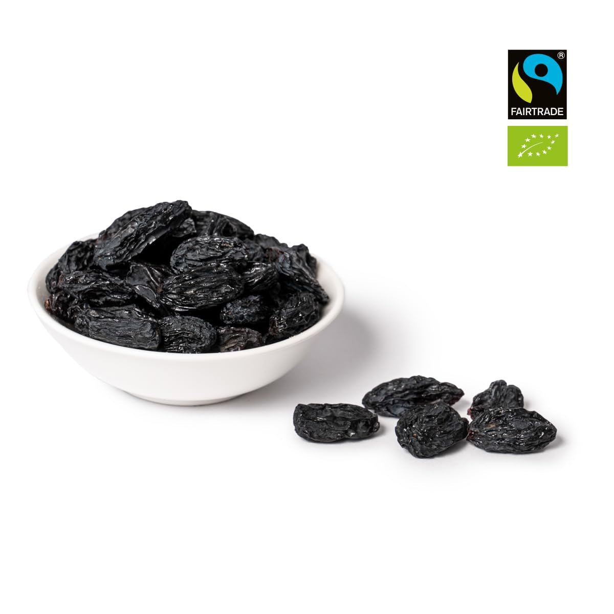 PAKKA - Organiczne rodzynki Fairtrade Black Beauty 600gr, organiczne, bezpestkowe, czarne winogrona, suszone na słońcu, bezolejowe, bardzo lepkie, niesiarkowane, bezpośrednio od drobnych rolników w Samarkandzie w Uzbekistanie Produkty suszone Naty Shop
