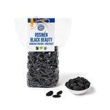 PAKKA - Organiczne rodzynki Fairtrade Black Beauty 600gr, organiczne, bezpestkowe, czarne winogrona, suszone na słońcu, bezolejowe, a zatem lepkie, niesiarkowane, bezpośrednio od drobnych rolników w Samarkandzie w Uzbekistanie Produkty suszone Naty Shop Wariant 1: 600 G (opakowanie 1 szt.)