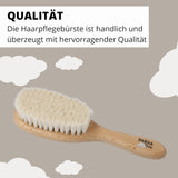 PARSA Beauty szczotka do włosów dla dzieci z kozim włosiem - szczotka do włosów dla dzieci z drewna bukowego z certyfikatem FSC® - szczotka do pielęgnacji delikatnych włosów dziecka - szczotka dla niemowląt Dzieci - Kąpiel i pielęgnacja skóry Naty Shop