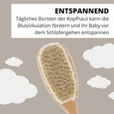 PARSA Beauty szczotka do włosów dla dzieci z kozim włosiem - szczotka do włosów dla dzieci z drewna bukowego z certyfikatem FSC® - szczotka do pielęgnacji delikatnych włosów dziecka - szczotka dla niemowląt Dzieci - Kąpiel i pielęgnacja skóry Naty Shop
