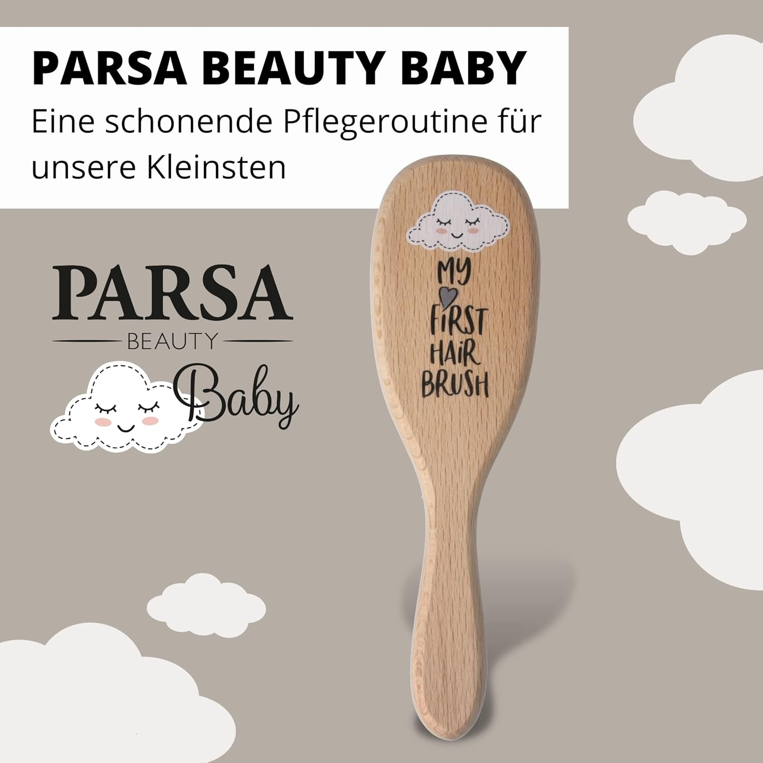 PARSA Beauty szczotka do włosów dla dzieci z kozim włosiem - szczotka do włosów dla dzieci z drewna bukowego z certyfikatem FSC® - szczotka do pielęgnacji delikatnych włosów dziecka - szczotka dla niemowląt Dzieci - Kąpiel i pielęgnacja skóry Naty Shop