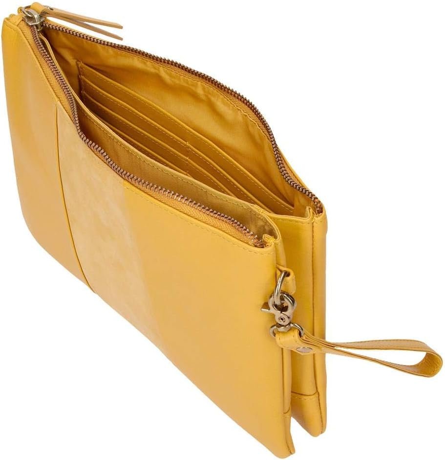 Podwójny portfel Pepe Jeans Żółta torba 27x17x2 cm Portfel skórzany damski Naty Shop