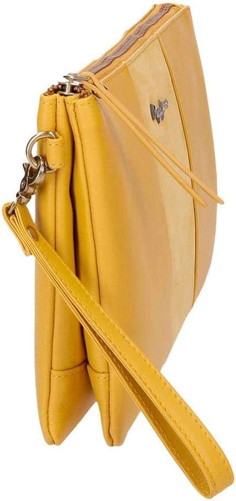 Podwójny portfel Pepe Jeans Żółta torba 27x17x2 cm Portfel skórzany damski Naty Shop