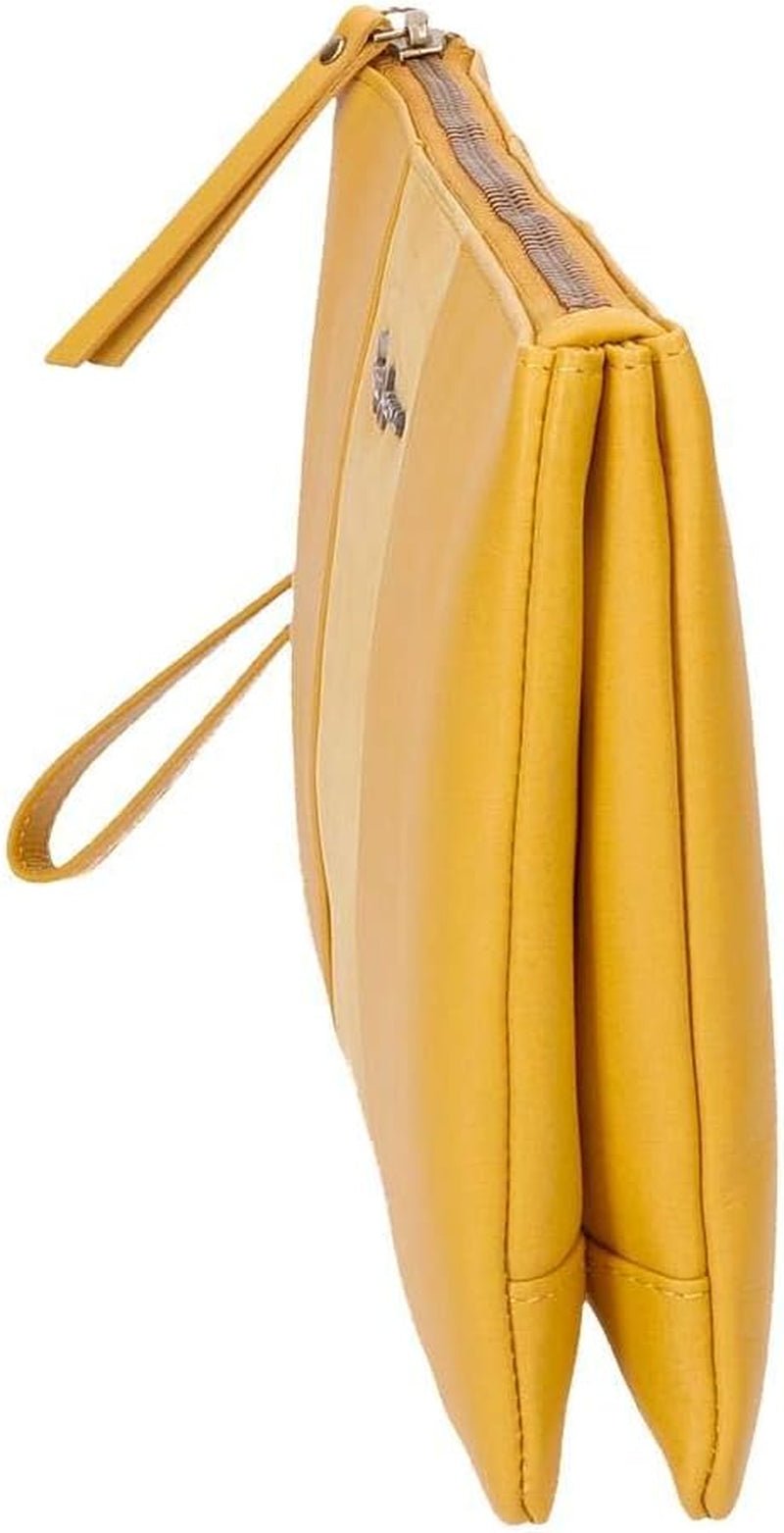 Podwójny portfel Pepe Jeans Żółta torba 27x17x2 cm Portfel skórzany damski Naty Shop