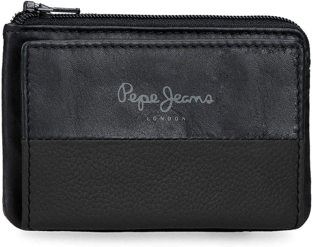Pepe Jeans Joumma Torby Podwójna torebka, czarna, 11 x 7 x 1,5 cm, skóra, czarna, jeden rozmiar, portfel Portfel męski Naty Shop Domyślny tytuł