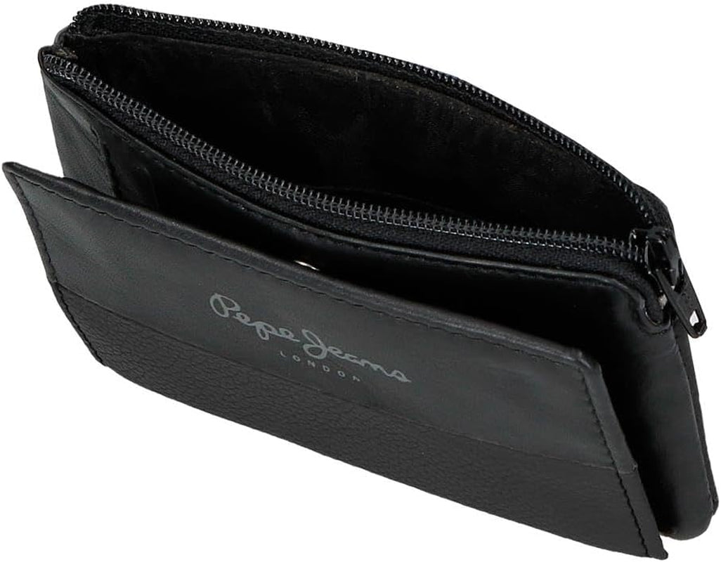 Pepe Jeans Joumma Torby Podwójna torebka, czarna, 11 x 7 x 1,5 cm, skóra, czarna, jeden rozmiar, portfel Portfel męski Naty Shop