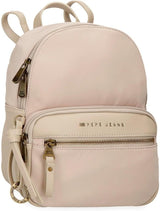 Pepe Jeans Morgan Plecaki na co dzień Torby podróżne Beżowy czarny Faux Leather Dla kobiet By Joumma Torby Walizki i podróże Naty Shop Beżowy plecak 25