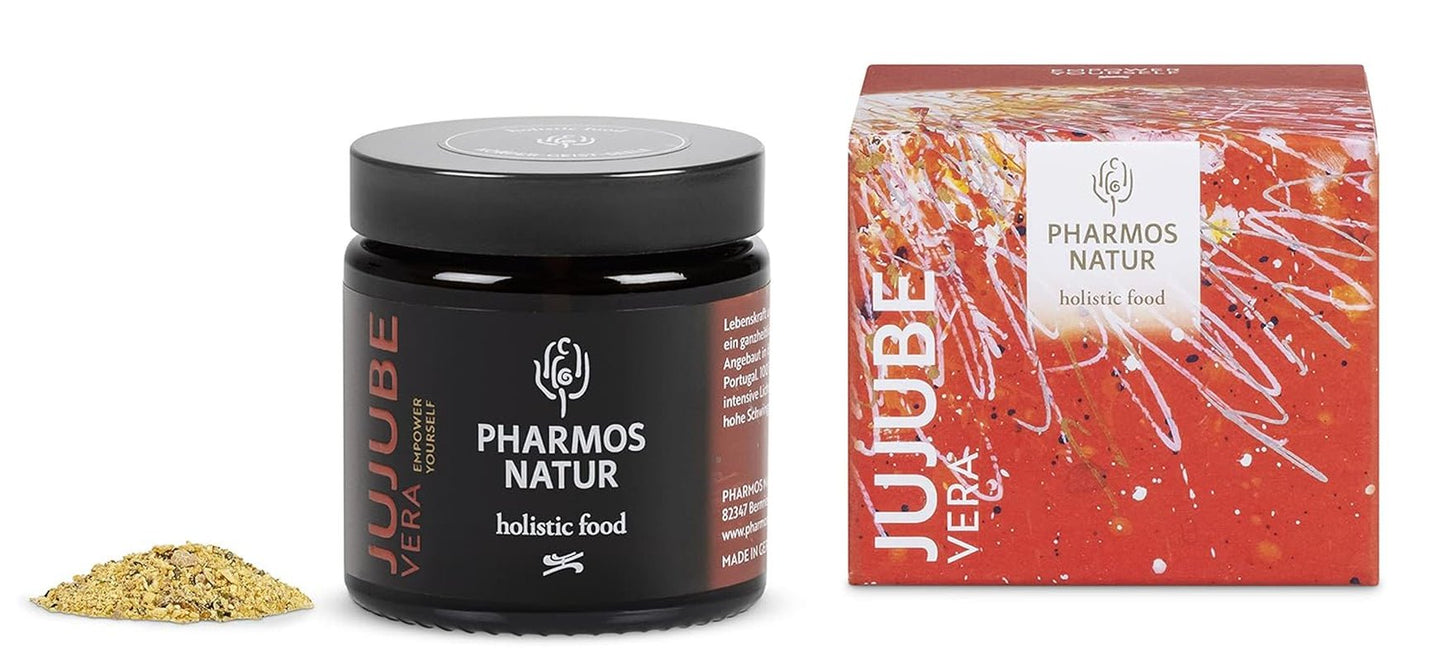 Pharmos Natur Jujube proszek owocowy 50 g - wegański, bezglutenowy - naturalny suszony proszek JujubeVera Produkty odwodnione Naty Shop