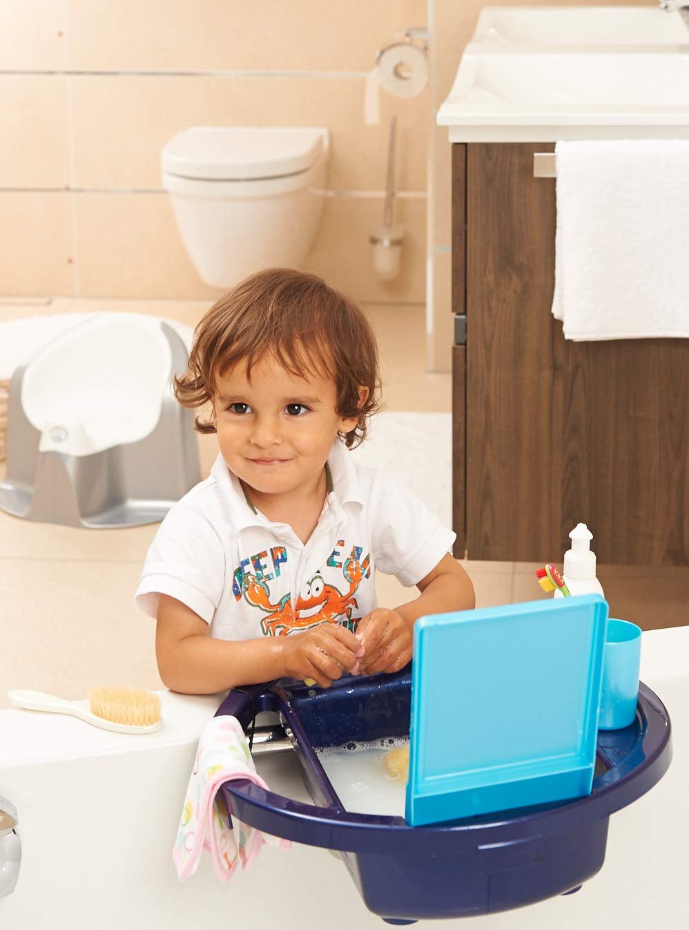 Grzebień i szczotka Rotho Babydesign, włosie naturalne, od 0 miesiąca, TOP/Bella Bambina, Babybleu Perl (jasnoniebieski), 20059010301 Dzieci - Kąpiel i pielęgnacja skóry Naty Shop