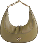 Pinko kobiety BRIOCHE HOBO Mini KALB MORB, V62q_Green Thread-Antyczne złote torby Damskie Naty Sklep Domyślny tytuł