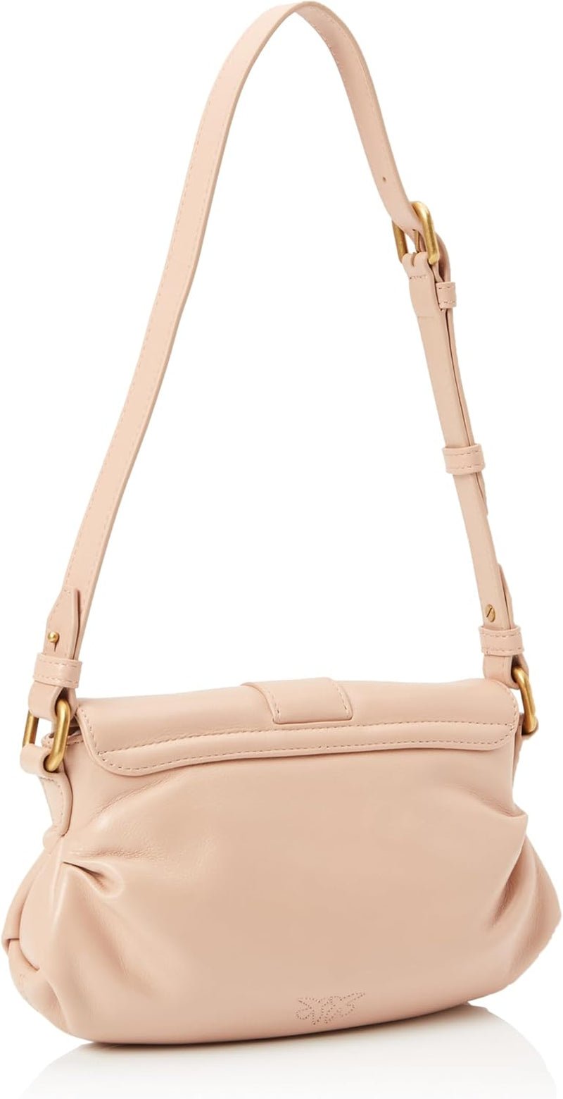 Pinko Damska torebka na ramię Jolene Mini Crystal na łydkę, O81m_Chocolate Gold Torby damskie Naty Shop