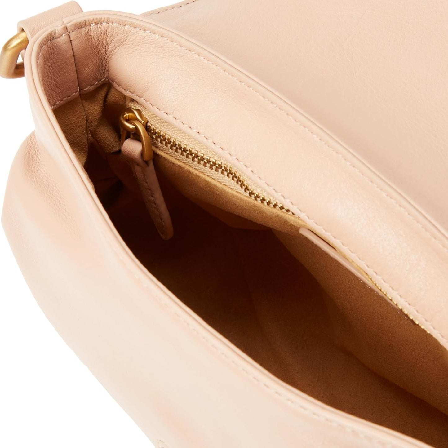 Pinko Damska torebka na ramię Jolene Mini Crystal na łydkę, O81m_Chocolate Gold Torby damskie Naty Shop