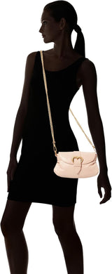 Pinko Damska torebka na ramię Jolene Mini Crystal na łydkę, O81m_Chocolate Gold Torby damskie Naty Shop