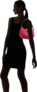 Pinko Half Moon mini skórzana torba w gradientowym kolorze, ya4l_Mult.fuchsia, pomarańczowo-czarna Torby damskie Naty Shop