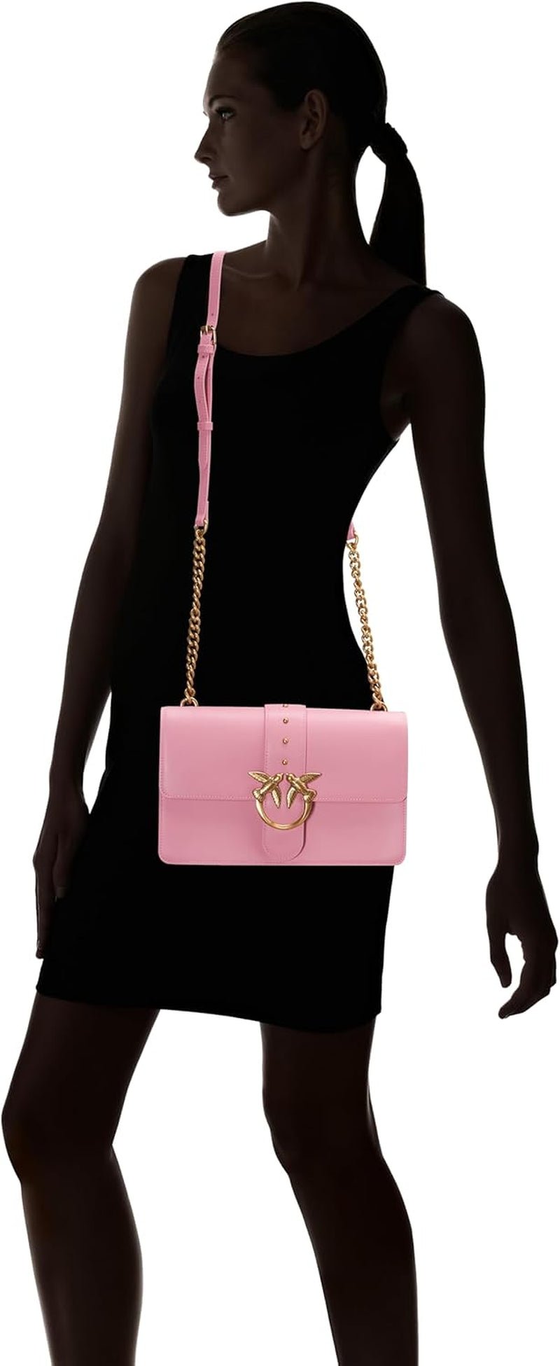Pinko Ladies Love One Classic Cl Cielęca jedwabna torba damska Torby Naty Shop
