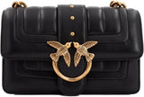 Pinko Ladies Love One Mini Cl jednostronnie owca Nappa Line pikowana torba torebki damskie Naty Shop Z99Q_Antique czarno-złota