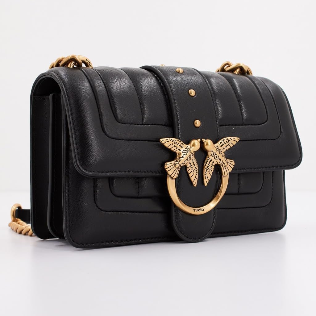 Pinko Ladies Love One Mini Cl Jednostronna pikowana torba z owczą linią Nappa Torby damskie Naty Shop