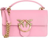 Pinko Ladies Love One Mini lekka jedwabna torba na łydkę torebki damskie Naty Shop P31Q_Pink-Marino-Antique Gold