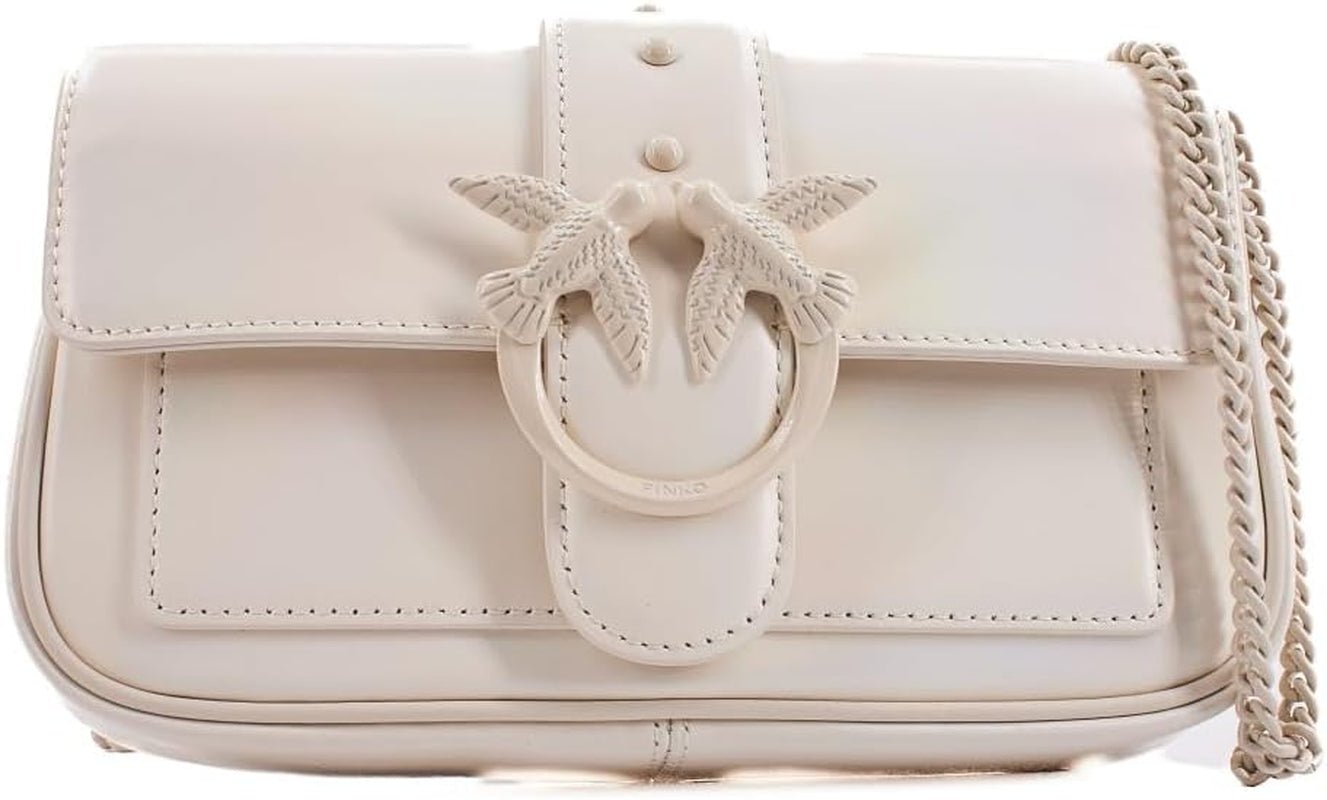 Pinko Ladies Love One Pocket C Naplack Color Block Torba damska Torby Naty Shop Z14B_White + biały color block