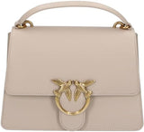 Pinko Ladies Love One Top Handle Classic Li Bag Torby damskie Naty Shop I30Q_Grey Pinguino-Antique Gold