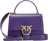 Pinko Ladies Love One Top Handle Classic Li Bag Torby damskie Naty Shop J11Q_Violet Plumeria-Antique Gold