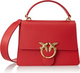 Pinko Ladies Love One Top Handle Classic Li Bag Torby damskie Naty Shop R41Q_Red Garnet - Antyczne Złoto