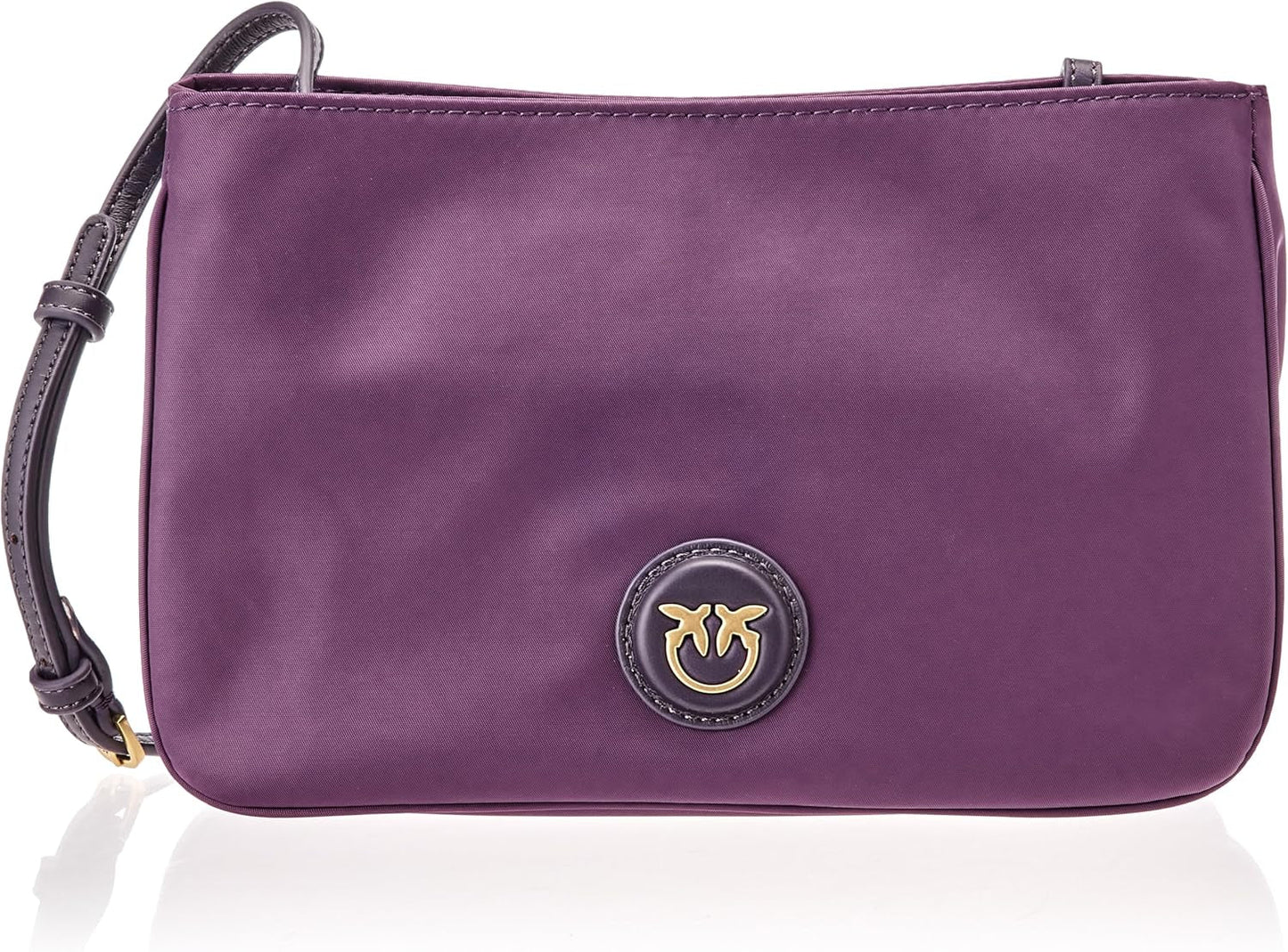 Pinko Ladies Recycled Gate Płaskie POZIOME POWTARZANE Torby damskie Naty Shop W84Q_Viola Uva-Antique Gold