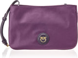 Pinko Ladies Recycled Gate Płaskie POZIOME POWTARZANE Torby damskie Naty Shop W84Q_Viola Uva-Antique Gold