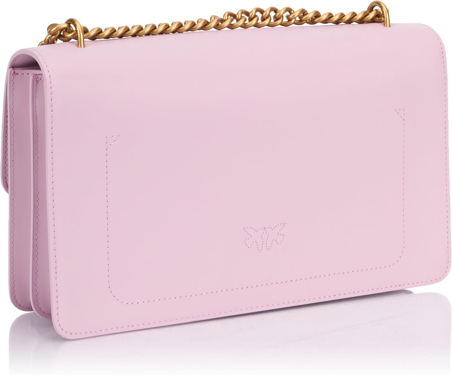 Pinko Love One Classic Dc torebka ze skóry cielęcej, wgq_lilac- antyczne złoto Torby Damskie Naty Shop