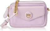 Pinko Nyllo Gate Camera CASE Recycled NYLO Torby damskie Naty Shop Y48Q_Tulip fiolet-antyczne złoto