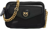 Pinko Nyllo Gate Camera CASE Recycled NYLO Torby damskie Naty Shop Z99Q_Antique Czarno-Złote