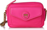 ETUI NA Aparat Pinko Nyllo Gate Recyklingowe torby damskie NYLO Naty Shop N17Q_Pink Pink Pinko-Antique Gold