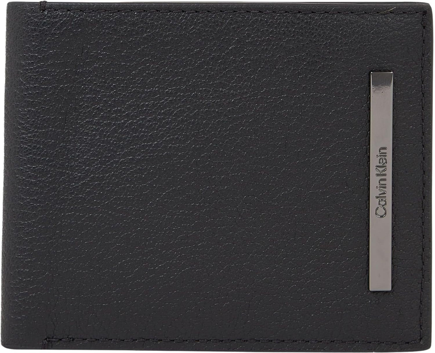 Portfel męski Calvin Klein Modern Bar Bifold Leather, czarny (Ck Black), uniwersalny portfel męski Naty Shop Default Title