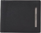 Portfel męski Calvin Klein Modern Bar Bifold Leather, czarny (Ck Black), uniwersalny portfel męski Naty Shop Default Title
