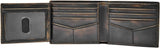 Dwukrotnie składany portfel skórzany Fossil Wade dla mężczyzn 11,43 cm dł. x 1,905 cm szer. x 8,89 cm wys. Portfel męski Naty Shop