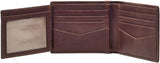 Skórzany portfel męski Fossil Ingram Bifold 11,43 cm dł. x 1,905 cm szer. x 8,89 cm wys. Portfel męski Naty Shop