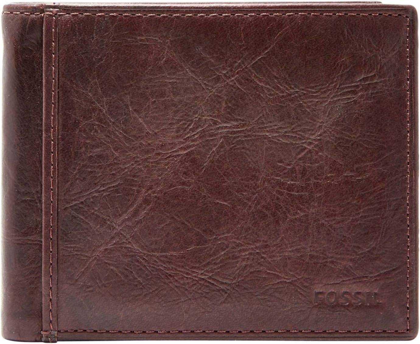 Portfel męski Fossil Ingram, skórzany, składany, 11,43 cm dł. x 1,905 cm szer. x 8,89 cm wys. Portfel męski Naty Shop brązowy
