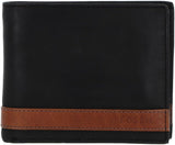 Portfel męski Fossil Quinn, składany ze skóry, 11,43 cm dł. x 2,54 cm szer. x 9,525 cm wys. Portfel męski Naty Shop czarny