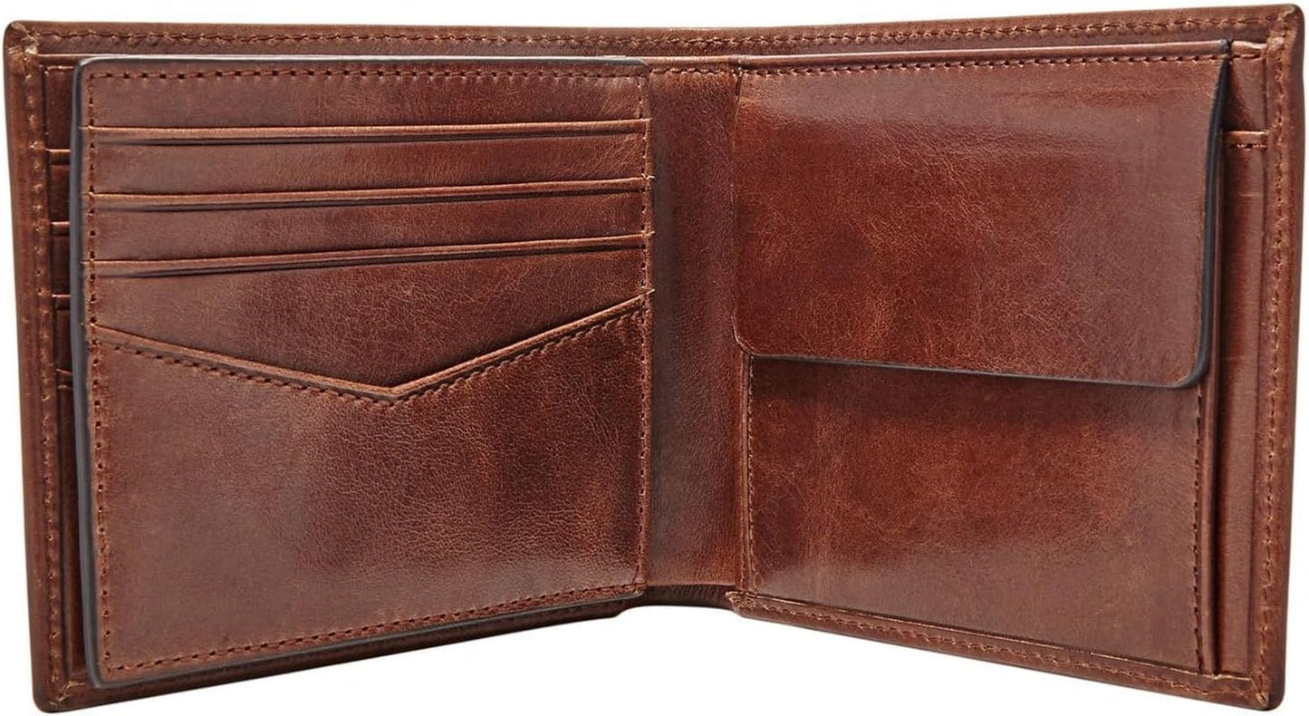 Skórzany portfel męski Fossil Ryan Bifold 11,43 cm dł. x 2,54 cm szer. x 9,525 cm wys. Portfel męski Naty Shop